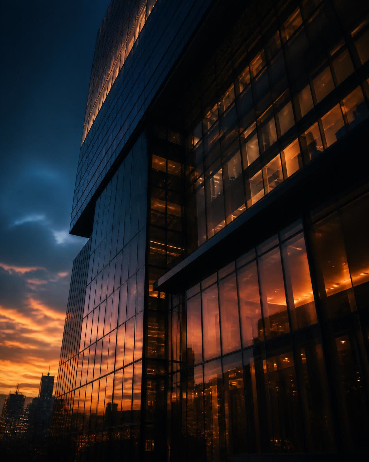 Glass commercial tower